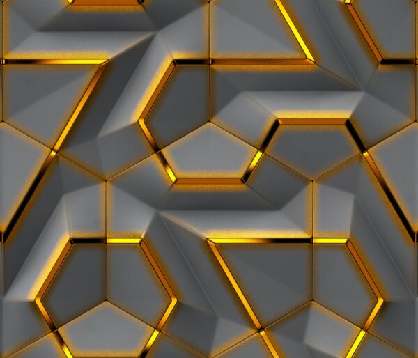 Geometrik 3D Efektli Duvar Kagidi
