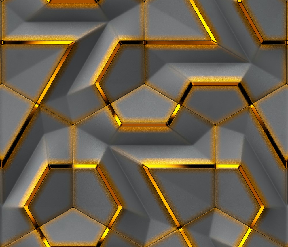Geometrik 3D Efektli Duvar Kagidi