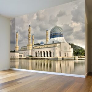 Kota Kinabalu Şehir Camii 3D Duvar Posteri Kota Kinabalu Şehir Camii 3D Duvar Posteri
