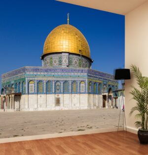 Filistin Kudüs Camii Kubbesi 3D Duvar Kağıdı Filistin Kudüs Camii Kubbesi 3D Duvar Kağıdı