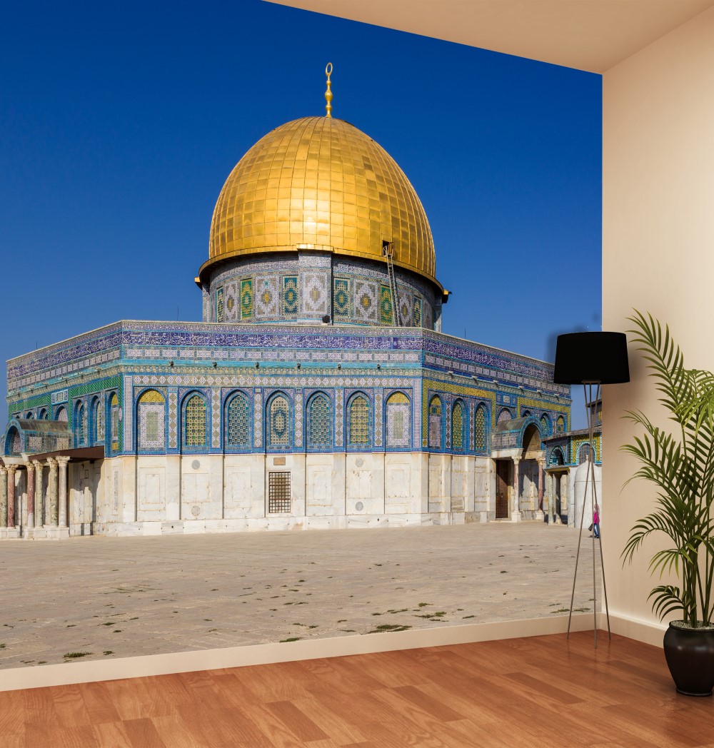 Filistin Kudüs Camii Kubbesi 3D Duvar Kağıdı