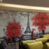 Yağlı Boya Efektli Eyfel Kulesi- Paris