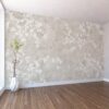 Minimalist Bej Çiçekler Duvar Kağıdı