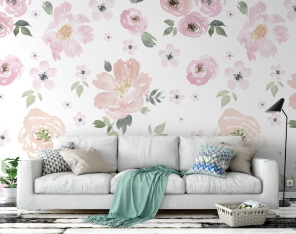 Soft Çiçekler Duvar Kağıdı