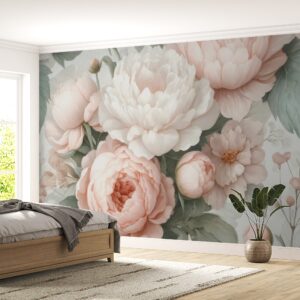 Baharın Zarafeti: Dev Pembe Peony Duvar Kağıdı Baharın Zarafeti: Dev Pembe Peony Duvar Kağıdı