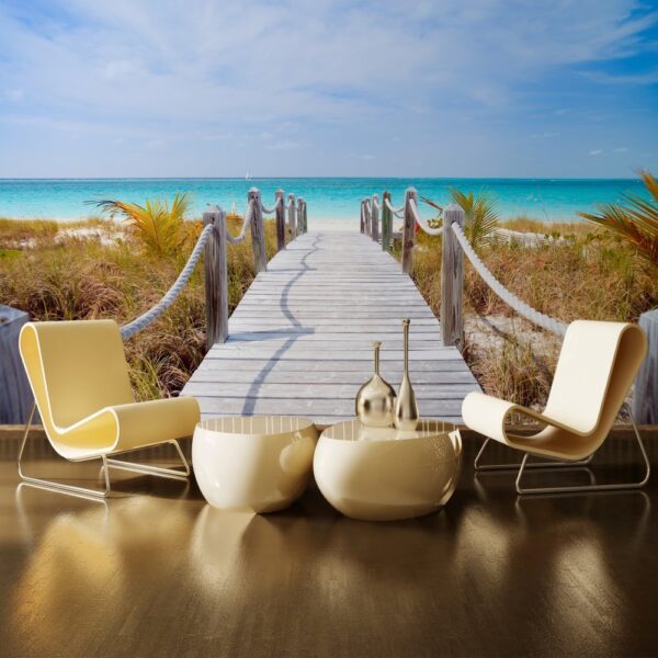 Turks ve Caicos Sahili Duvar Posteri
