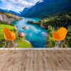 Norveç Lovatnet Norway Gölü Manzaralı Duvar Posteri