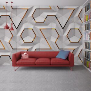 Geometrik 3D Efektli Duvar Kagidi 6 Geometrik 3D Efektli Duvar Kagidi 6