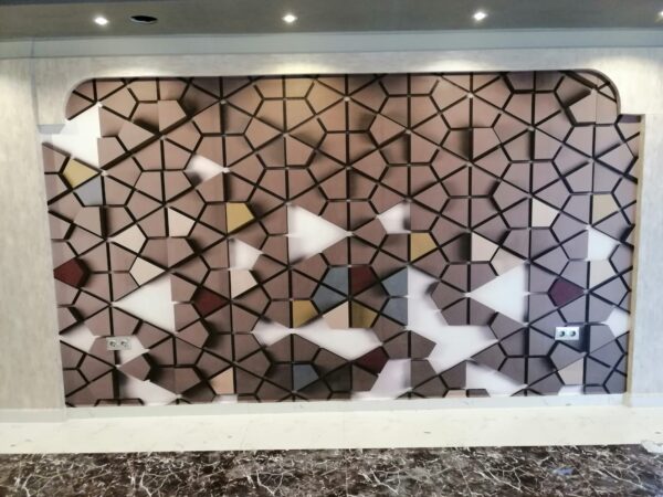 Geometrik 3D Efektli Petek Duvar Kağıdı