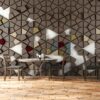 Geometrik 3D Efektli Petek Duvar Kağıdı