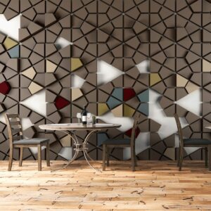 Geometrik 3D Efektli Petek Duvar Kağıdı Geometrik 3D Efektli Petek Duvar Kağıdı