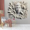 Kabartma Görünümlü Uyuyan Güzel 3D Duvar Posteri 2