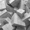 cubes wall Beton Blok Duvar Posteri