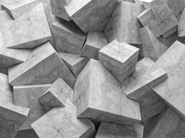 cubes wall Beton Blok Duvar Posteri