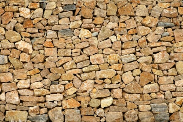 Golden masonry stone wall from old building Eski Taş Duvar Posteri
