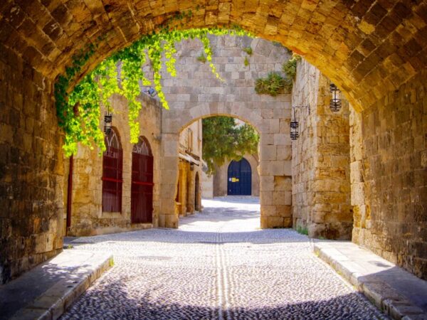 Rodos Eski Şehir Koridor Duvar Posteri