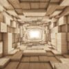 Ahşap Derinlik 3D Duvar Kağıdı