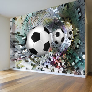 3D Futbol Topları Duvar Posteri 3D Futbol Topları Duvar Posteri