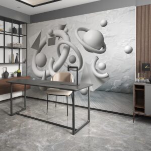 3D Geometrik Derinlik Duvar Kağıdı