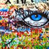 Mavi Göz Graffiti Duvar Posteri