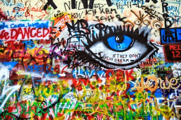 Mavi Göz Graffiti Duvar Posteri