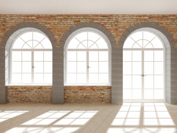 Pencereli Duvar ve Gün Işığı Manzaralı Duvar Posteri