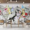 Dinozorlar Müzik Grubu Graffiti Duvar Kağıdı