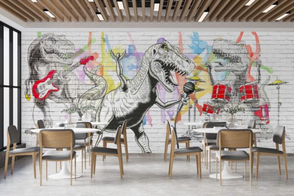 Dinozorlar Müzik Grubu Graffiti Duvar Kağıdı
