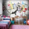 Dinozorlar Müzik Grubu Graffiti Duvar Kağıdı