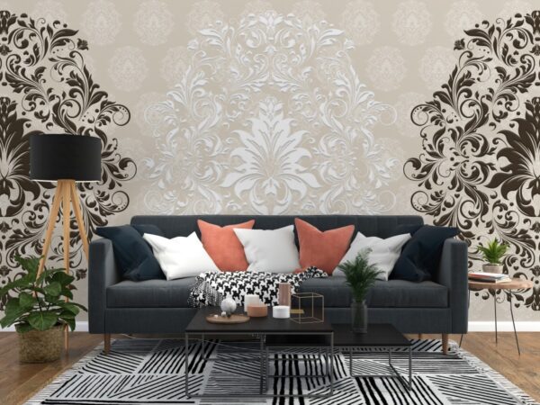 Büyük Damask Desen Duvar Kağıdı
