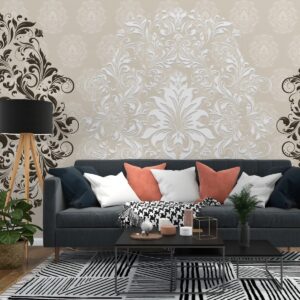 Büyük Damask Desen Duvar Kağıdı Büyük Damask Desen Duvar Kağıdı