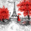 Yağlı Boya Efektli Eyfel Kulesi- Paris