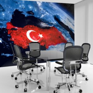 Ay Yıldızlı Harita Duvar Posteri Ay Yıldızlı Harita Duvar Posteri