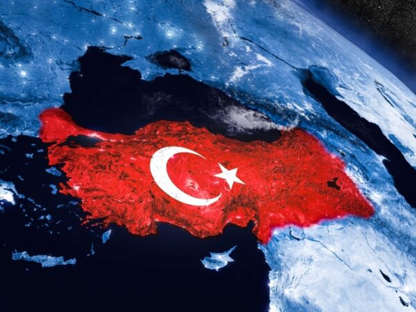 Ay Yıldızlı Harita Duvar Posteri