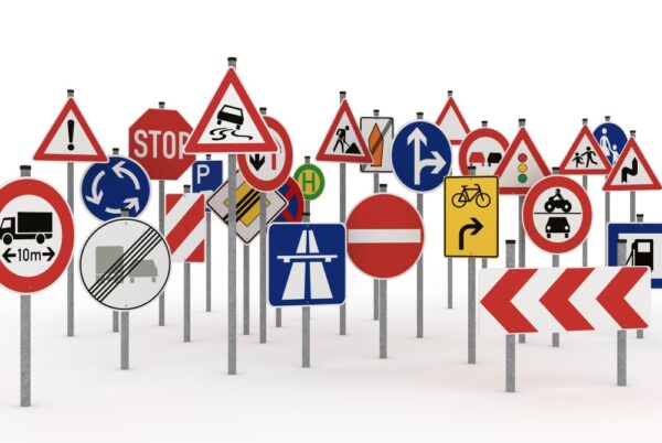 Trafik İşaretleri Duvar Posteri