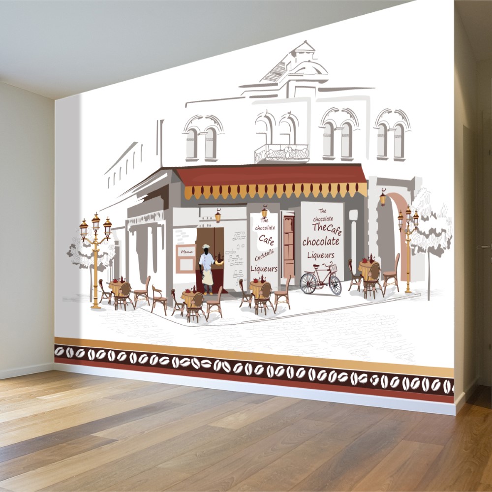Sokak Cafe Duvar Posteri