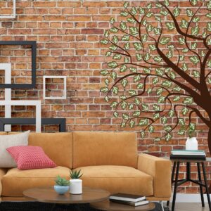 3D Ağaç ve Kareler Duvar Kağıdı B0802 3D Ağaç ve Kareler Duvar Kağıdı B0802