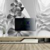 3D Çiçek Duvar Posteri