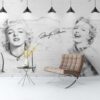 Marilyn Monroe Tasarım Duvar Posteri graffiti 2