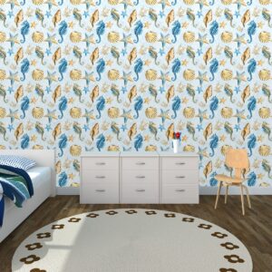 Deniz Atı Çocuk Odası Duvar Kağıdı 02 Deniz Atı Çocuk Odası Duvar Kağıdı 02