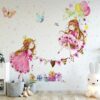 Prensesler Kız Çocuk Odası Duvar Kağıdı