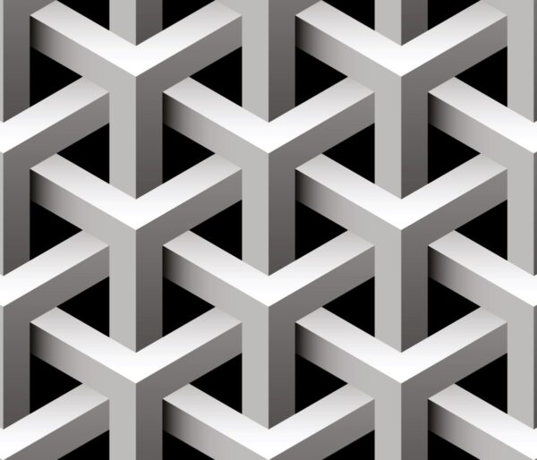 Geometrik 3D Efektli Duvar Kagidi Örgü