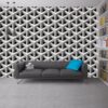 Geometrik 3D Efektli Duvar Kagidi Örgü