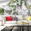 3d Halkalar ve Sarmaşıklar Duvar Kağıdı 4