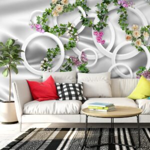 3d Halkalar ve Sarmaşıklar Duvar Kağıdı 4