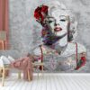 Marilyn Monroe Tasarım Duvar Posteri graffiti