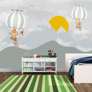 Soft Dağ ve Güneş ve Balon Çocuk Odası Posteri Soft Dağ ve Güneş ve Balon Çocuk Odası Posteri